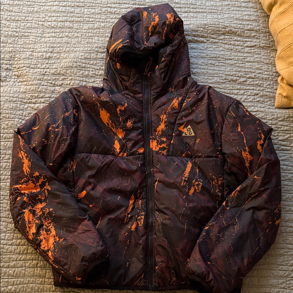 Nike ACG Black and Orange Splatter Jacket